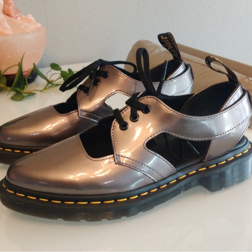 Vintage Silver Dr Martens Genna Sling Back Sandals Women’s 8